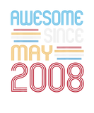 Discover Awesome Since May 2008 Funny 14 Years Old Birthday