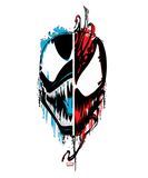 Discover Venom and Carnage Split Inked Face Graphic