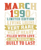 Discover Retro Vintage 30Th Birthday Gifts March 1990 Limit