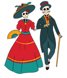 Discover Catrina Couple Mexican Day Of The Dead