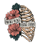 Discover Inhale Peace Exhale Chaos Flower Skull Mental Heal