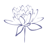 Discover Lotus Calligraphy (Blue)