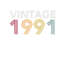Discover Vintage 1991 Retro Color Classic Original Birthday