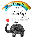 Discover Happy Go Lucky Elephant Doodle Art