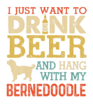 Discover Bernedoodle Dad Drink Beer Hang With Dog Funny