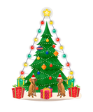 Discover Santa Vizsla Dog Christmas Tree Funny Xmas Gift Do