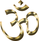 Discover Yoga, Om Aum Icon, Ohm Hinduism Symbol, gold grey