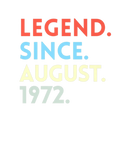 Discover Legend Since August 1972 50Th Birthday Gift Fiftie