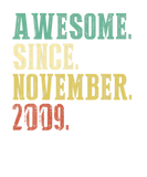 Discover Awesome Since November 2009 12Th Birthday - 12 Yea