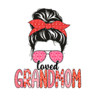 Discover Loved Grandmom Heart Messy Bun Hair Xmas Valentine