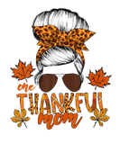 Discover One Thankful Mom Messy Bun Funny Fall Autumn Thank