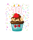 Discover 10 Year Old It's My 10Th Birthday Sweet Cupcake Bo