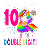 Discover Unicorn Dabbing Double Digit 10 Year Old Birthday