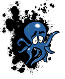 Discover Scared Blue Cartoon Octopus