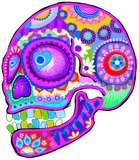 Discover Colorful Sugar Skulls  - Art by Thaneeya