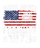 Discover 49Th Birthday Gift February 1973 American Flag 49