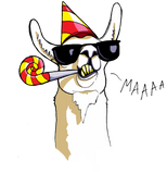 Discover Cool Funny Party Llama  with Sunglasses