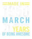Discover Made In 1950 March Limited Edition 71 Years Of Bei