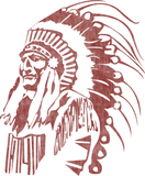 Discover Native American Indian Chief Vintage (Dark Red)