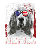 Discover Merica Basset Hound Dog USA Flag 4Th Of July Dog L