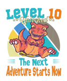 Discover Kids Dinosaur10th Birthday – Gamer Dino Level 10 Y