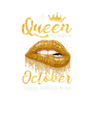 Discover Womens Bitting Lip Born In October Queen Happy Bir