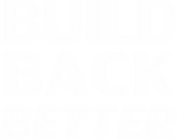 Discover Build Back Better white blue democratic party cool