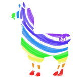 Discover Rainbow Llama Ladies 3/4