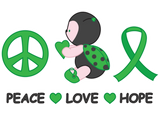 Discover Ladybug Peace Love Hope Green Awareness Ribbon