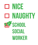 Discover School Social Worker Funny Pajama Christmas Gift