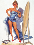 Discover Vintage surfing Pin Up