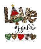 Discover Love Juju Life Heart Christmas Tree Leopard Plaid