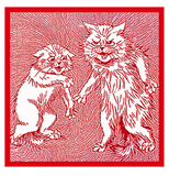 Discover Kitty Cats in Red  by Louis Wain