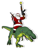 Discover Santa Riding a T-Rex