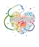 Discover School Nurse Watercol Love Heart Stethoscope RN Nu