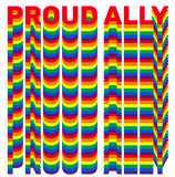 Discover Proud Ally LGBTQ rainbow retro pattern gay pride