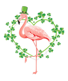 Discover St Patricks Day Flamingo Shamrock Heart Leprechaun