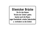 Discover Glienicker Brücke, Berlin Wall, Germany Sign