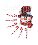Discover Deedee Snowman Candy Cane Christmas Red Plaid Hat