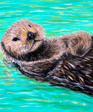 Discover Fluffy Sea Otter Painting
