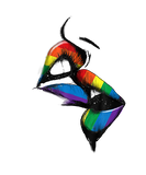 Discover Lesbian Lips Kissing Rainbow Flag Gay Pride LGBT