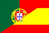 Discover spain portugal neighbor countries half flag symbol