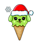 Discover Cute Dog Ice Cream Santa Hat Matching Family Chris