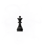 Discover Black & White Retro Atomic Chess Piece - Queen
