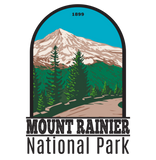Discover Mount Rainier National Park Washington Vintage T-S