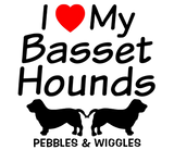 Discover I Love My Two Basset Hound Dogs Silhouette