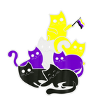 Discover Pride Month Non-Binary Cats LGBT Flag Proud