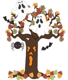 Discover Halloween Ghosts Autumn Tree