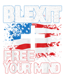 Discover Blexit Free Your Mind American Flag and Cross T-sh