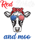 Discover Cow Cattle Funny Red White Moo 4th Of July Apparel